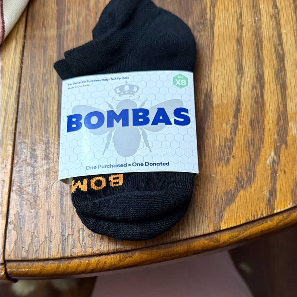 Bombas Black and Orange Ankle Socks
